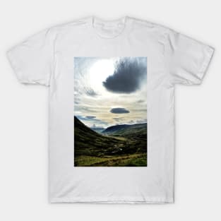 Lenticular clouds over Glen Shee, eastern Perthshire, Scotland T-Shirt